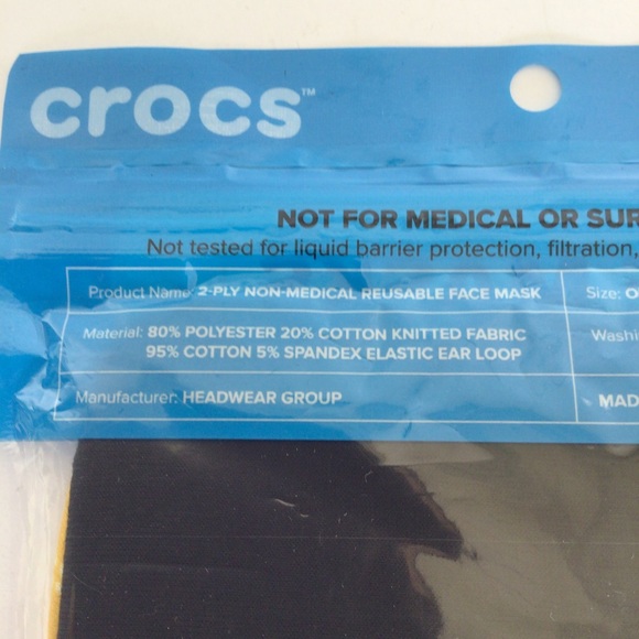CROCS SET OF TWO FACE MASKS NWT - Picture 5 of 7